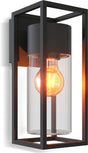 Kinkiet LED Calex Genoa - E27 - bryzgoszczelny IP44 - czarny - aluminium - industrialny - nowoczesny