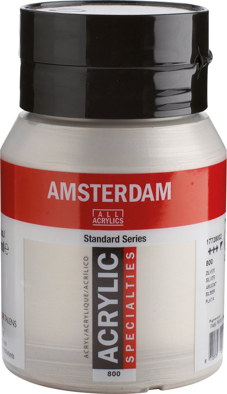 Amsterdam standard series pojemnik na farbę akrylową 500 ml srebrny 800