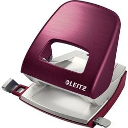 Dziurkacz Leitz style new nexxt czerwony 2 dziurki 30 kartek
