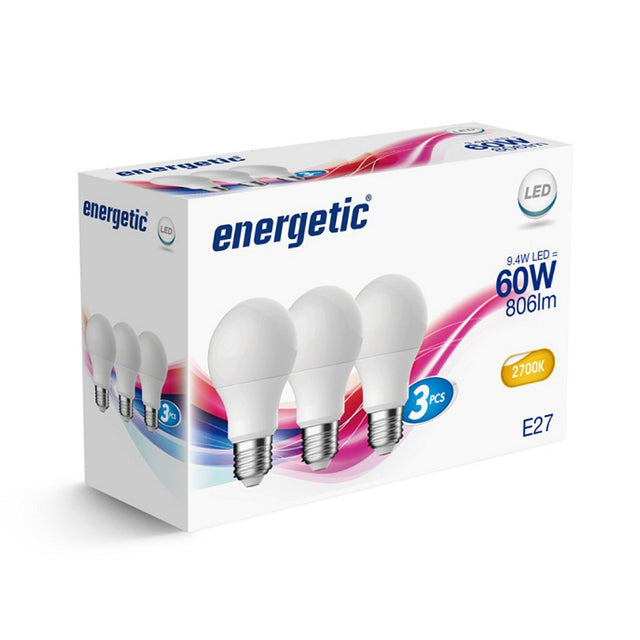 Energetyczne żarówki LED E27 60W 3 sztuki