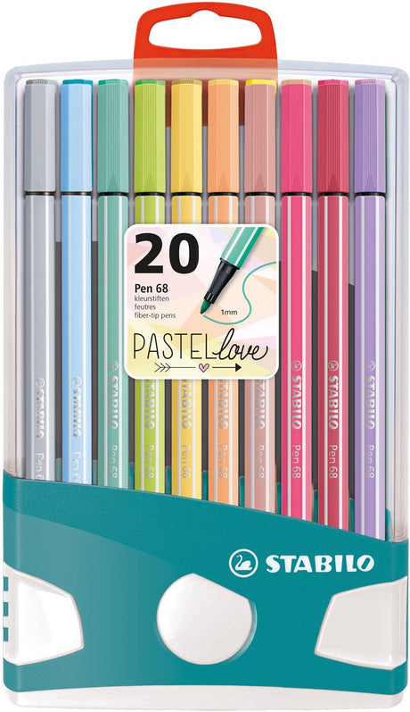 Stabilo pen 68 - flamastr premium - pastelowa parada - zestaw 20 różnych kolorów