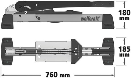 Wolfcraft - przecinarka do laminatów - VLC 1000 - do laminatów o grubości do 14 mm - przecinarka do laminatów PCV i winylowych - 10 lat gwarancji - 6940000