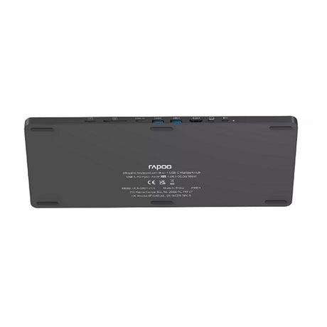 Ultracienka klawiatura 8w1 Rapoo uck-6001 z wieloportowym koncentratorem USB-C w kolorze czarnym
