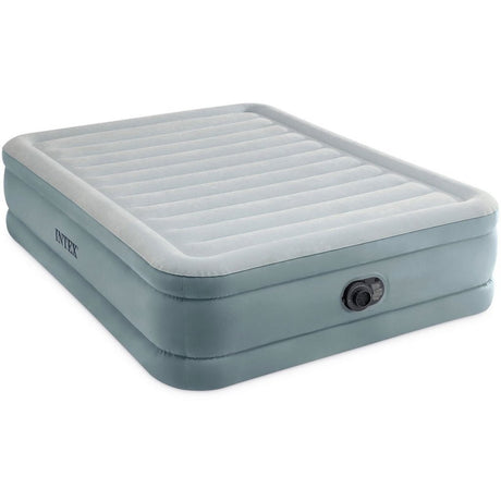 Intex 64824nd Queen Trend Premium Comfort Materac dmuchany 2-osobowy 203x152x46 cm + wbudowana pompka szary