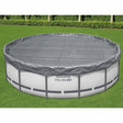 Bestway zwembadcover ø4,57 m rond polyester grijs