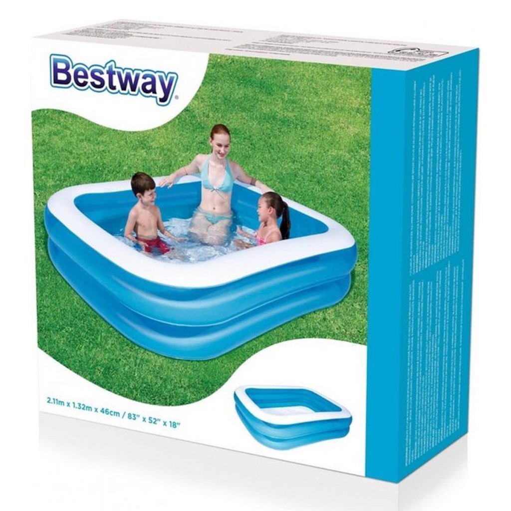 Bestway nadmuchiwany basen 262x175x51 cm niebieski biały