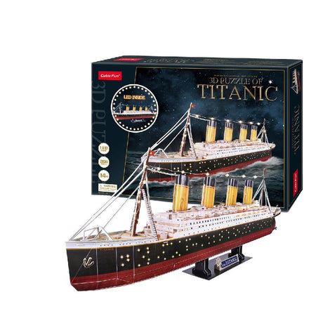 Cubic fun puzzle 3D Titanic z oświetleniem LED - 266 elementów.