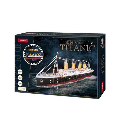 Cubic fun puzzle 3D Titanic z oświetleniem LED - 266 elementów.