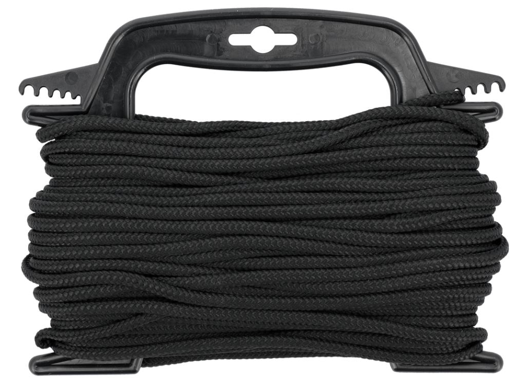 Vorel gevlochten touw 5mm 30m zwart