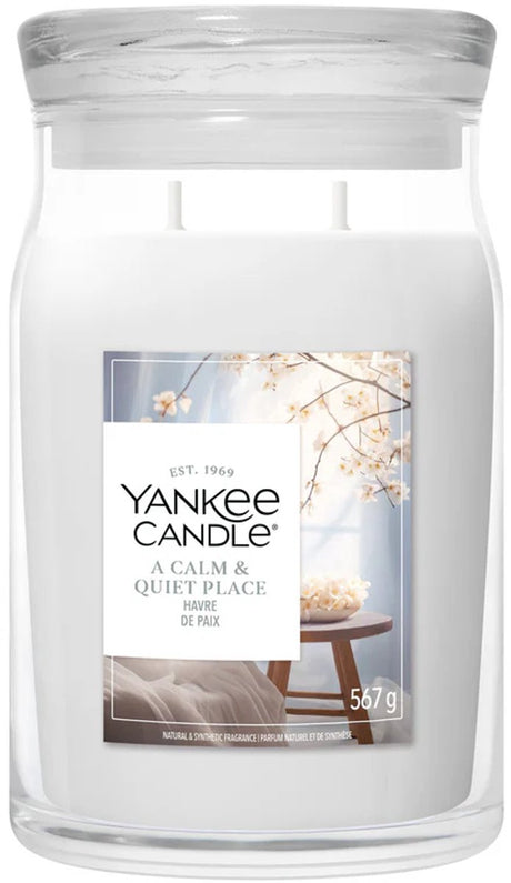 Yankee Candle - spokojne, ciche miejsce, świeca zapachowa w dużym słoju - 90 godzin palenia - dwa knoty