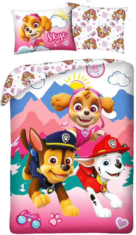 Pościel Psi Patrol Góry 140 x 200 cm - 70 x 90 cm