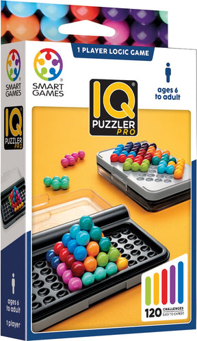 Smartgames IQ Puzzler Pro - gra logiczna podróżna, łamigłówka - 120 zadań w 2D i 3D - edukacyjna gra solo dla dzieci i dorosłych - od 6 lat