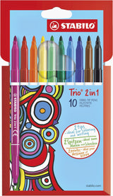 Kredki ergonomiczne Stabilo trio 2w1 - 10 szt.