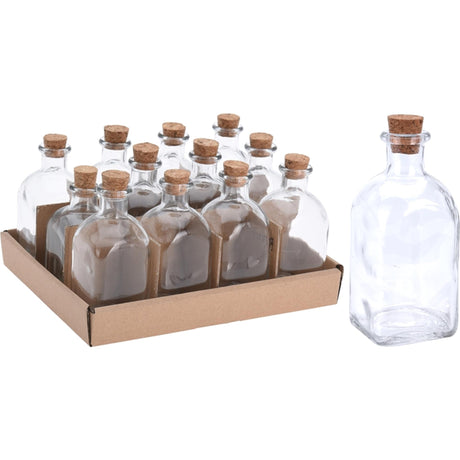 Znakomita butelka szklana do użytku domowego z korkiem 120ml