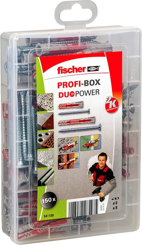 Wtyki Fischer profi-box duopower krótkie i długie ze śrubami