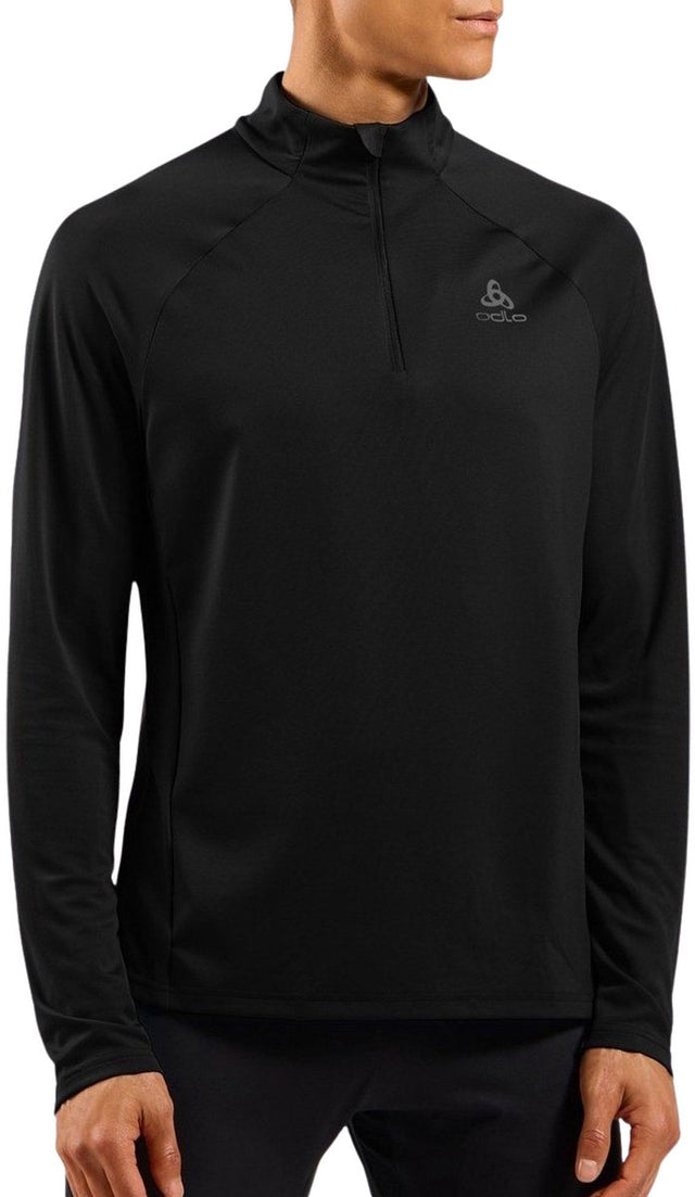 Odlo essential ceramiwarm midlayer 1 2 zip heren - zwart - maat m