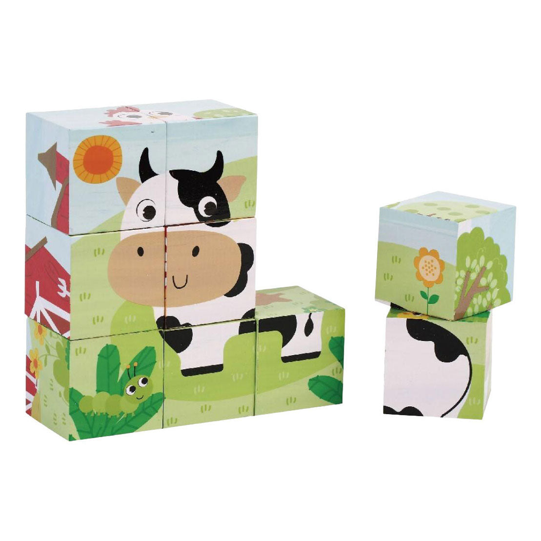 Blokkenpuzzel boerderij - 9dlg.