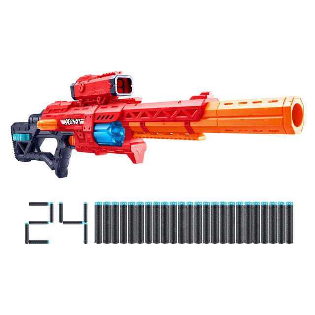 Xshot zuru x-shot Excel czerwony blaster x8 z 24 strzałami