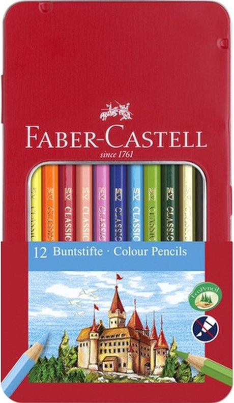 Kredki Faber-castell - zamek - puszka 12 sztuk - fc-115801