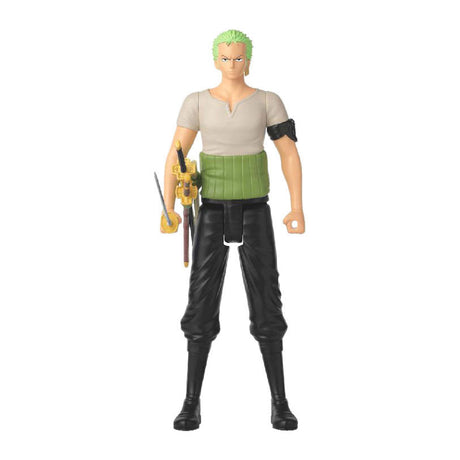 Bandai - bohaterowie anime - jednoczęściowy - bohaterowie anime mega 30 cm figurka zoro - duża figura przegubowa - figurka roronoa zoro manga - jednoczęściowa oficjalna licencja - zabawki dla dzieci 4+ - 38332