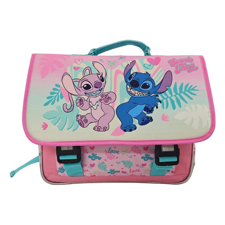 Tornister szkolny Disney Stitch Love z 2 przegródkami i przednią kieszenią