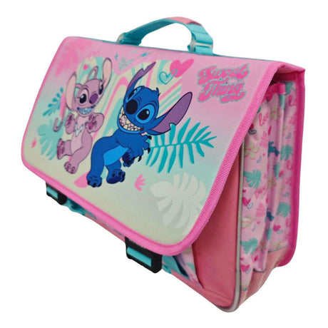 Tornister szkolny Disney Stitch Love z 2 przegródkami i przednią kieszenią