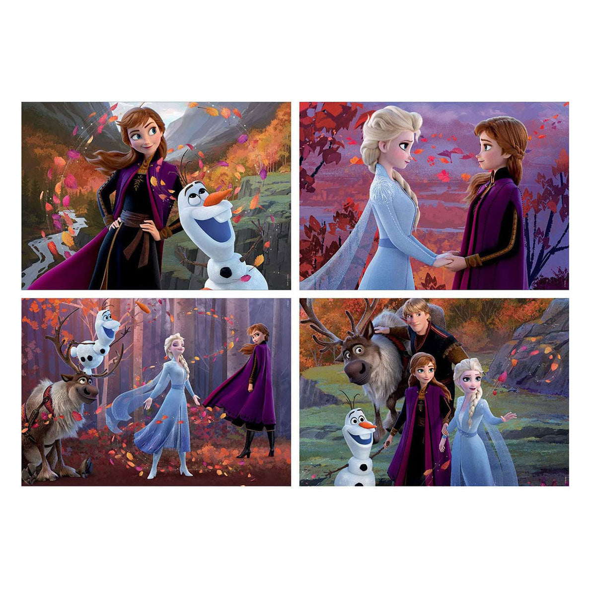 Educa - 4 puzzle - 50-80-100-150 elementów - układanka - Disney Kraina Lodu