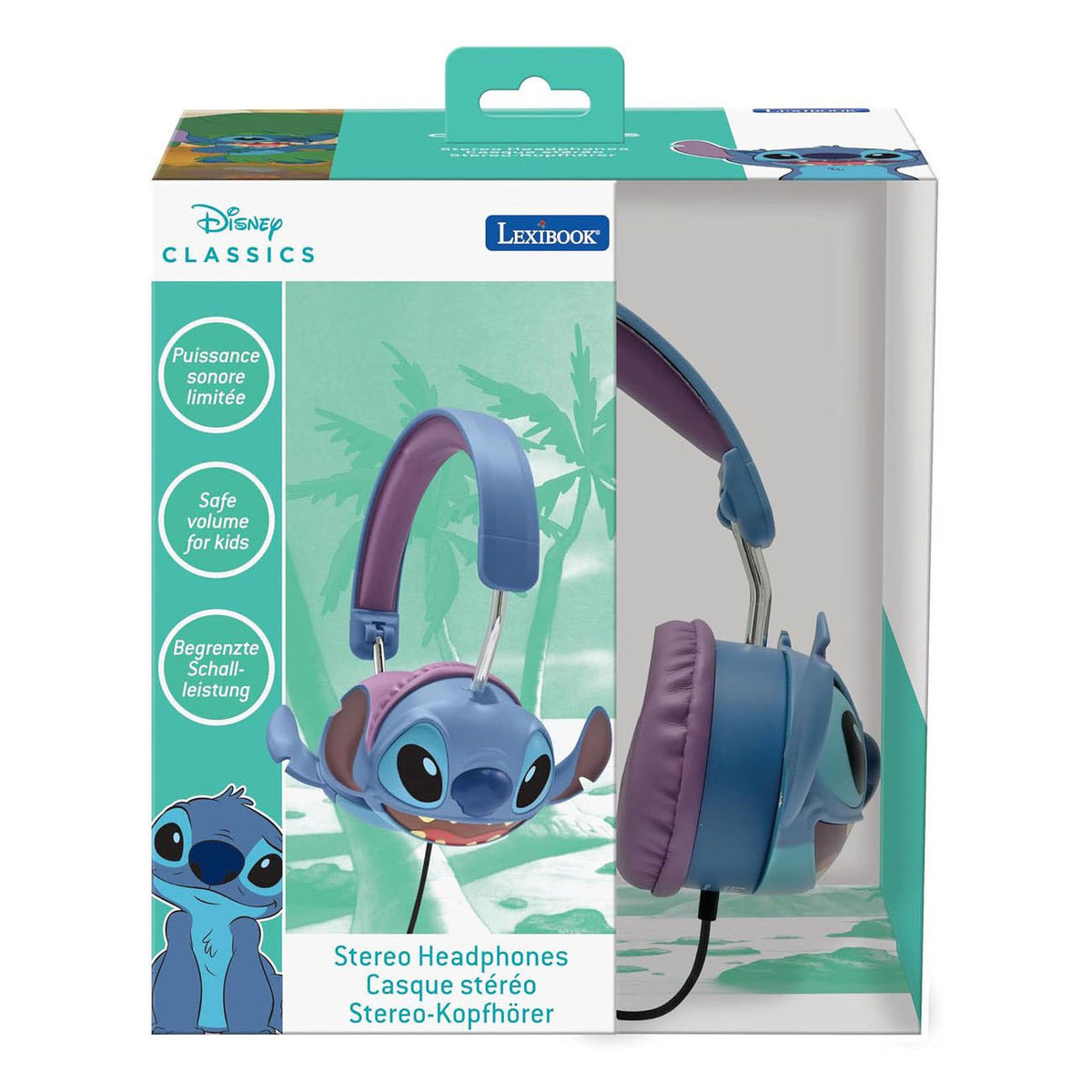 Przewodowe słuchawki 3D Disney Stitch Lexibook