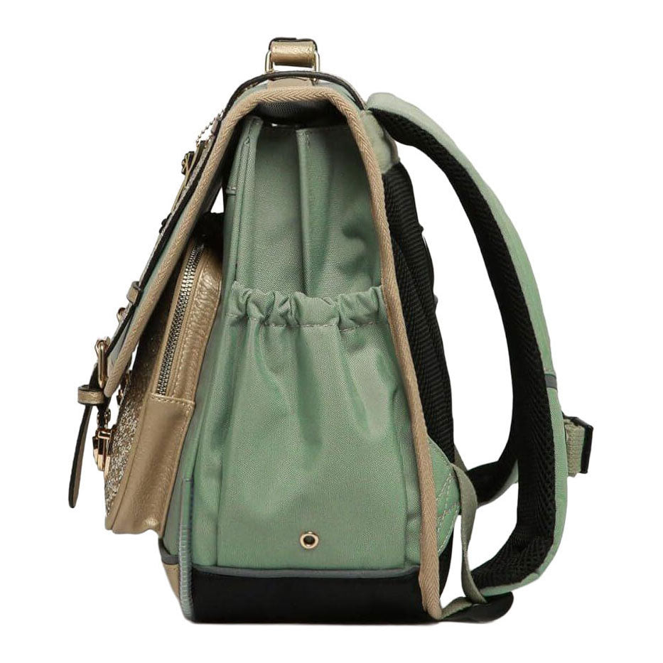 Torba szkolna Caméléon błyszcząca zielona - 38cm