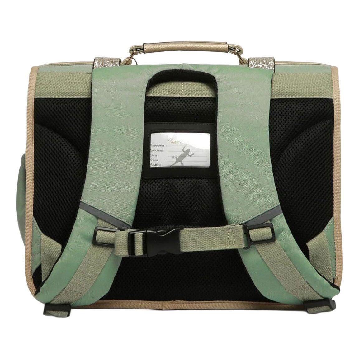 Torba szkolna Caméléon błyszcząca zielona - 38cm