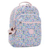 Plecak na laptopa Kipling Seoul - cyfrowy nadruk kwiatowy