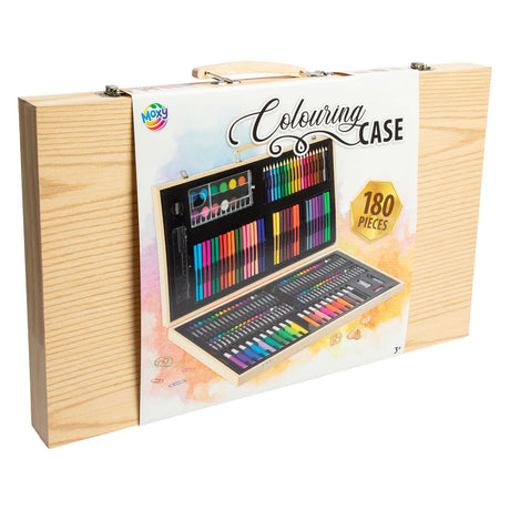 Creative craft group houten kleurkoffer voor kinderen 48x30cm - 180dlg.