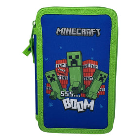 Piórnik wypełniony Minecraftem z 2 przegródkami