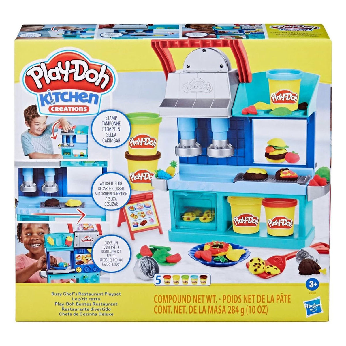 Play-doh kreacje kuchenne szefów kuchni zajętej restauracji - 5 glinianych garnków