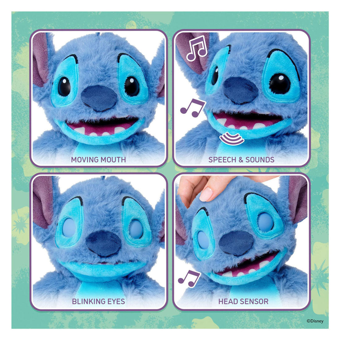 Interaktywna przytulanka Disney Stitch Palm Puppetronic