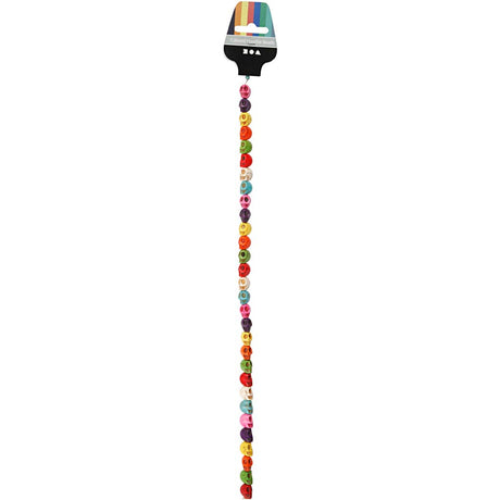 Koraliki howlitowe firmy Creativ czaszki 12 mm multi 32 sztuki