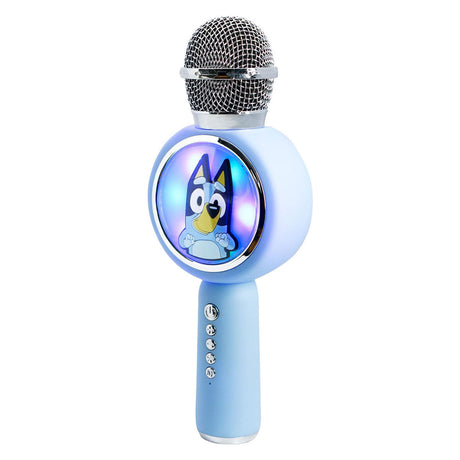 OTL Technologies Bluey - bezprzewodowy mikrofon do karaoke dla dzieci - podświetlany wyświetlacz LED - głośnik - zniekształcenie głosu