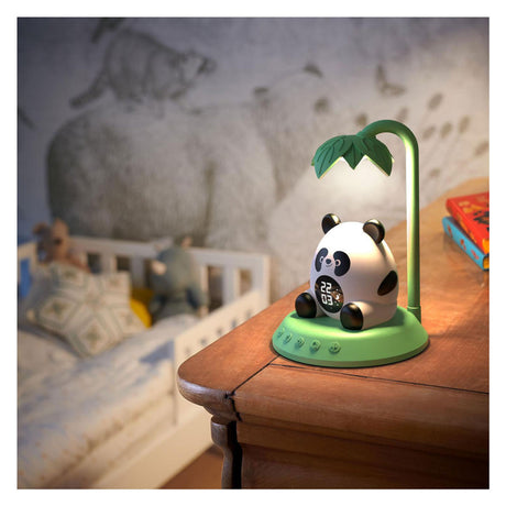 Bigben hibuddies hibuddies budzik z lampką nocną i efektami dźwiękowymi dla dzieci - panda tai - trener snu