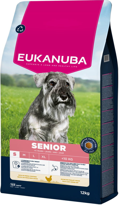 Eukanuba starszy kurczak małych ras - karma dla psów - 12 kg