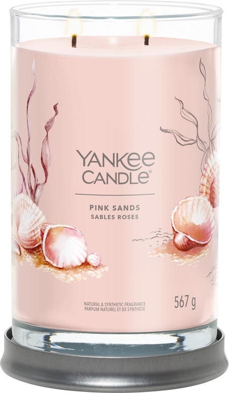 Yankee Candle - różowa świeca zapachowa w dużym kubku - 100 godzin palenia - dwa knoty