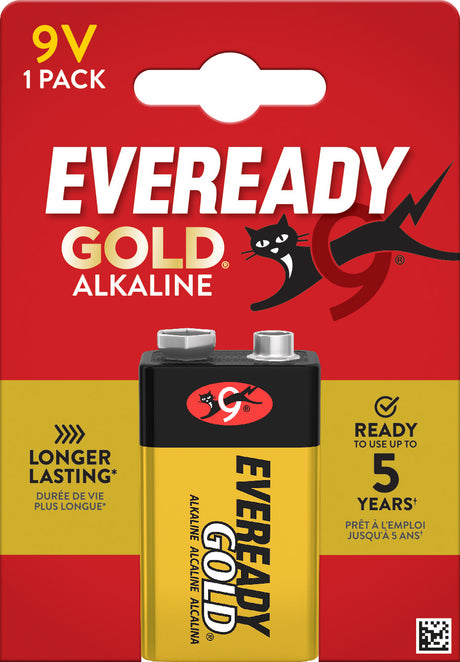 Elke batterij alkalisch goud 9v 6lr61 1bp 9v bl1szt