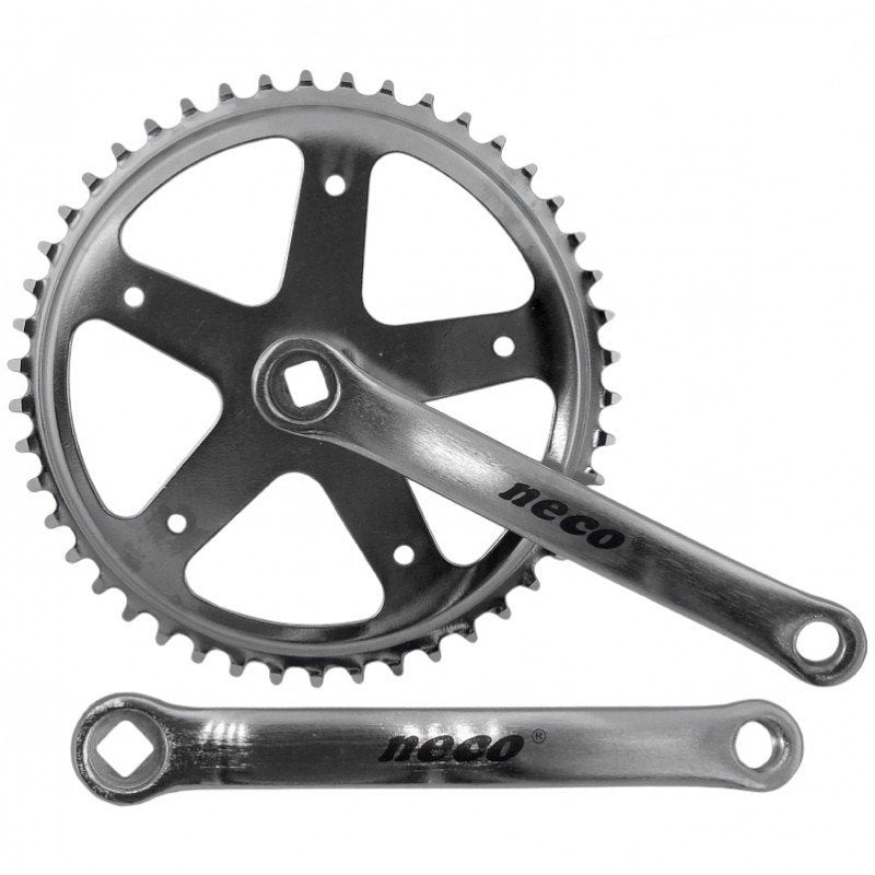 NECO CRANKSET 46 Tands Spieloos 1 2x1 8 Stal Chrome 170 mm