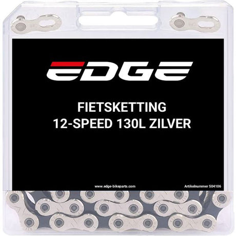Łańcuch rowerowy Edge 12 rz. chn-006 ze 130 ogniwami - srebrny
