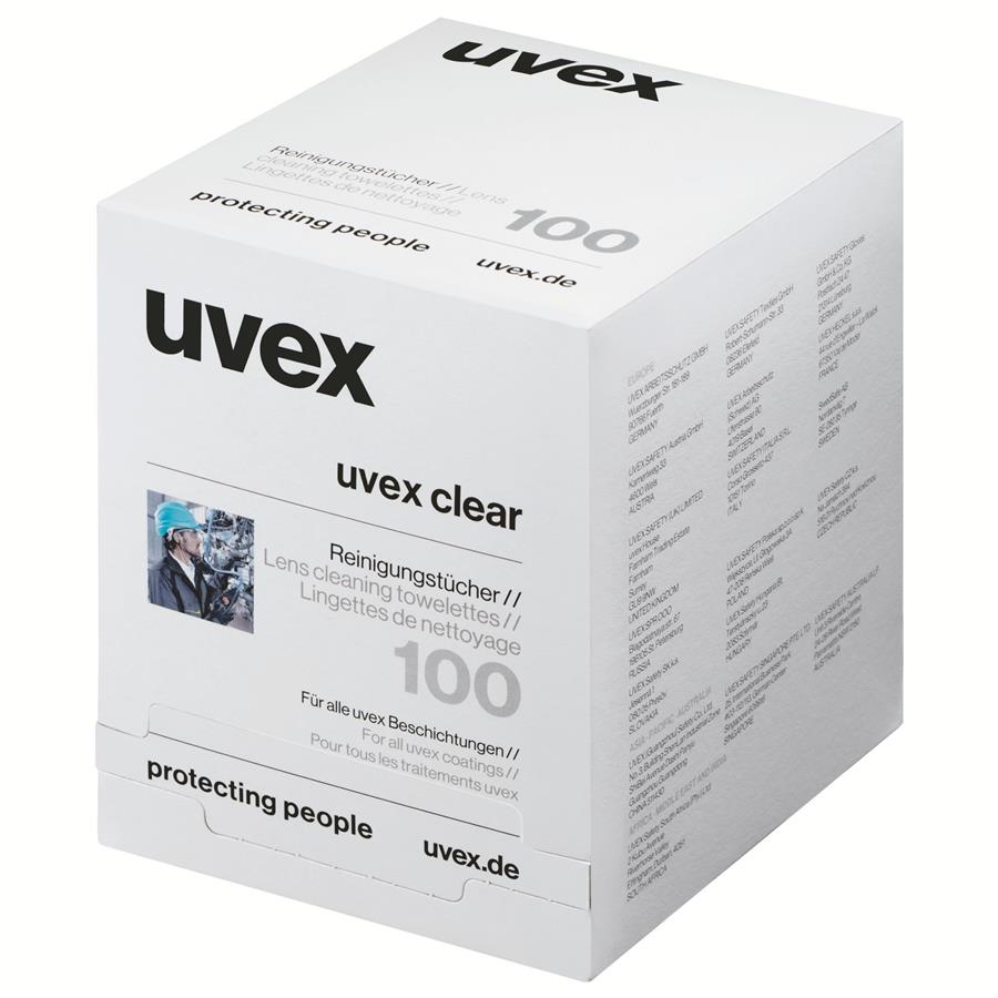 Uvex 9963-005 chusteczki do okularów z dozownikiem (100szt)