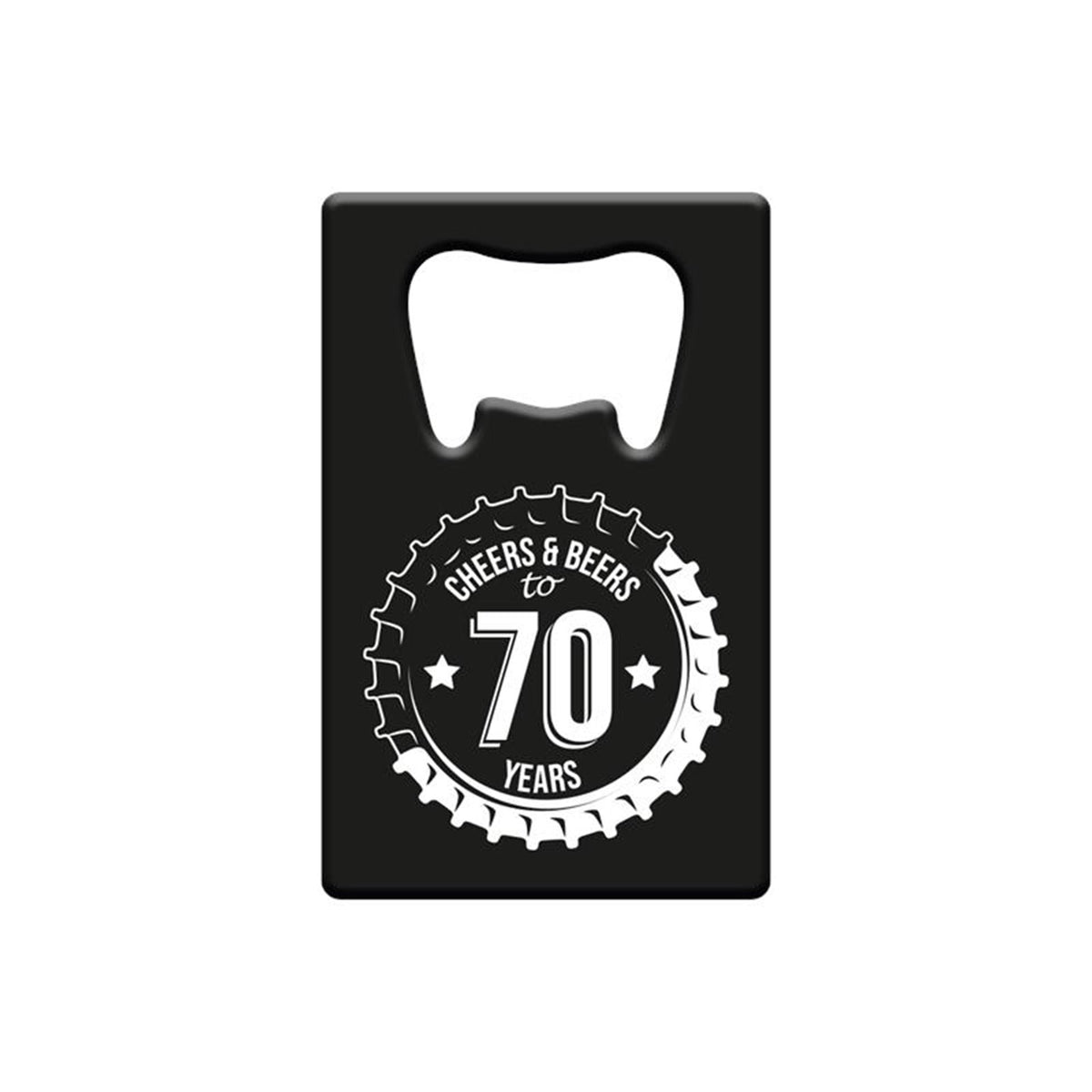 Metalowy otwieracz do butelek Paperdreams - 70 lat