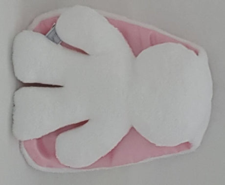 Króliczek biały z różowymi uszami. 26cm