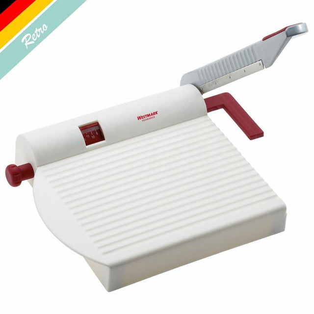 Krajarka do sera Westmark z ostrym nożem, zmienna grubość cięcia, design retro, plastik ze stali nierdzewnej, aluminium, fromarex, biały czerwony srebrny, 7000rt60