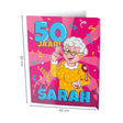 Tabliczki okienne Paperdreams - Sarah 50 lat 60x45cm