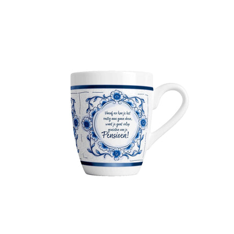 Kubek Paperdreams delft niebieski - emerytura - ceramiczny 440ml
