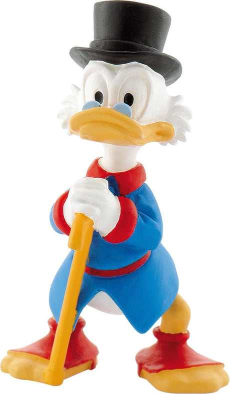 Bullyland 15310 – figurka do zabawy i figurka kolekcjonerska Scrooge McDuck z Disneya, ok. 7 cm – realistyczne i bogate w szczegóły – idealne jako figurka na tort i drobny upominek dla dzieci od 3 lat.